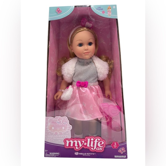 My Life As Hello Kitty 50th Anniversary 18 inch doll new in box blonde blue eyes
